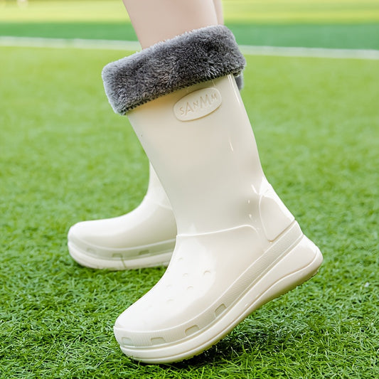 Women's Medium Tube Waterproof Rain Boots