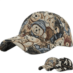 Casual Sunscreen Bear Baseball Cap Puppy Cap Printed Casual Ins