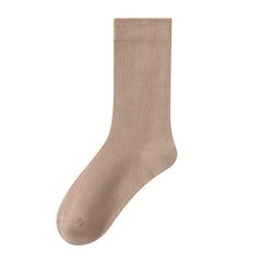 3 Pairs Solid Socks Comfy & Breathable Women's Stockings & Hosiery