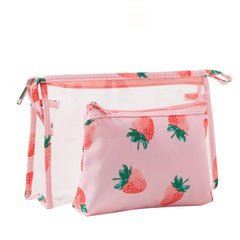 2PCS Cartoon Makeup Pouch Toiletry Organizer