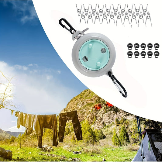 Adjustable Portable Clothesline Cord for Camping Laundry Dry Rope