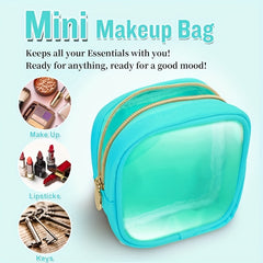Preppy Small Makeup Bag Cosmetic Zipper Pouch Purse