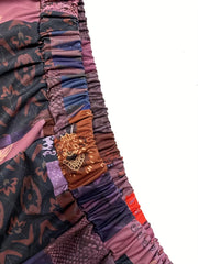  Colorblock Print Wide Leg Pants