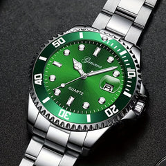 Men's Quartz Watch Luminous Calendar Steel Strap Wrist Watch