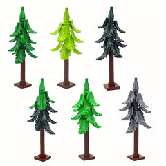 Winter Tree Bush Fir Leaf Street House Decoration Building Blocks