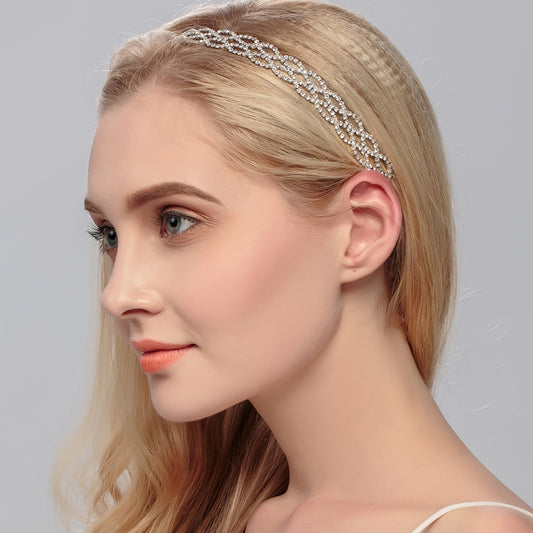Rhinestones Headband Crown First Communion Wedding Pageant