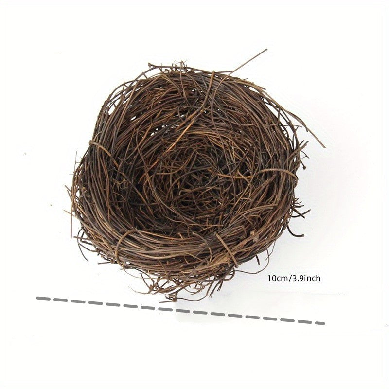 Rattan Bird's Nest with Quail Egg Easter Decoration