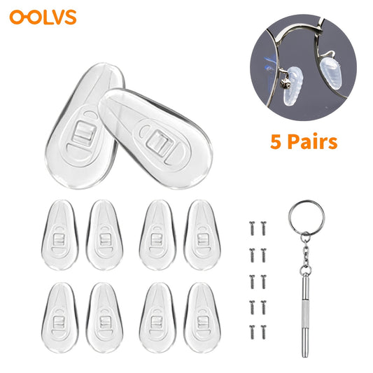 OOLVS Air Chamber Eyeglass Nose Pads Soft Silicone Sunglasses Nose Pads