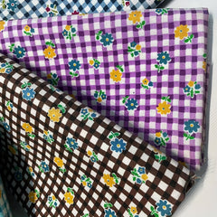 9pcs Floral Polyester Fabric DIY Sewing Scrapbooking Quilting