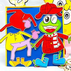 13pcs Large Size Froggy Gets Dressed Felt Storybook Set