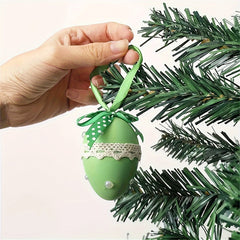 1pc Easter Eggs Wedding Stuff Christmas Ornaments Ribbon Bow Simulation Eggshell