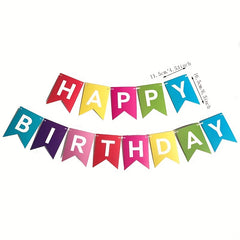 Happy Birthday Pull Flag Letter Bronzing Banner Children's Birthday Decor