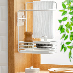 Kitchen Rag Rack Iron Wall Hanging Sponge Storage Rack