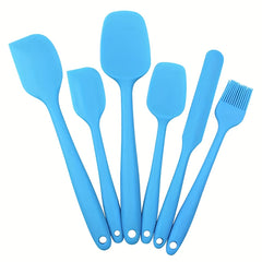 6pcs Silicone Kitchen Utensils Set Heat Resistant Non stick Pans Spatula Scraper