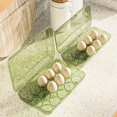 15pcs Plastic Egg Storage Boxes Shockproof Transparent Reusable Box