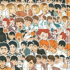 54pcs Anime Cartoon Stickers For Mobile Phone Case Luggage Notebook