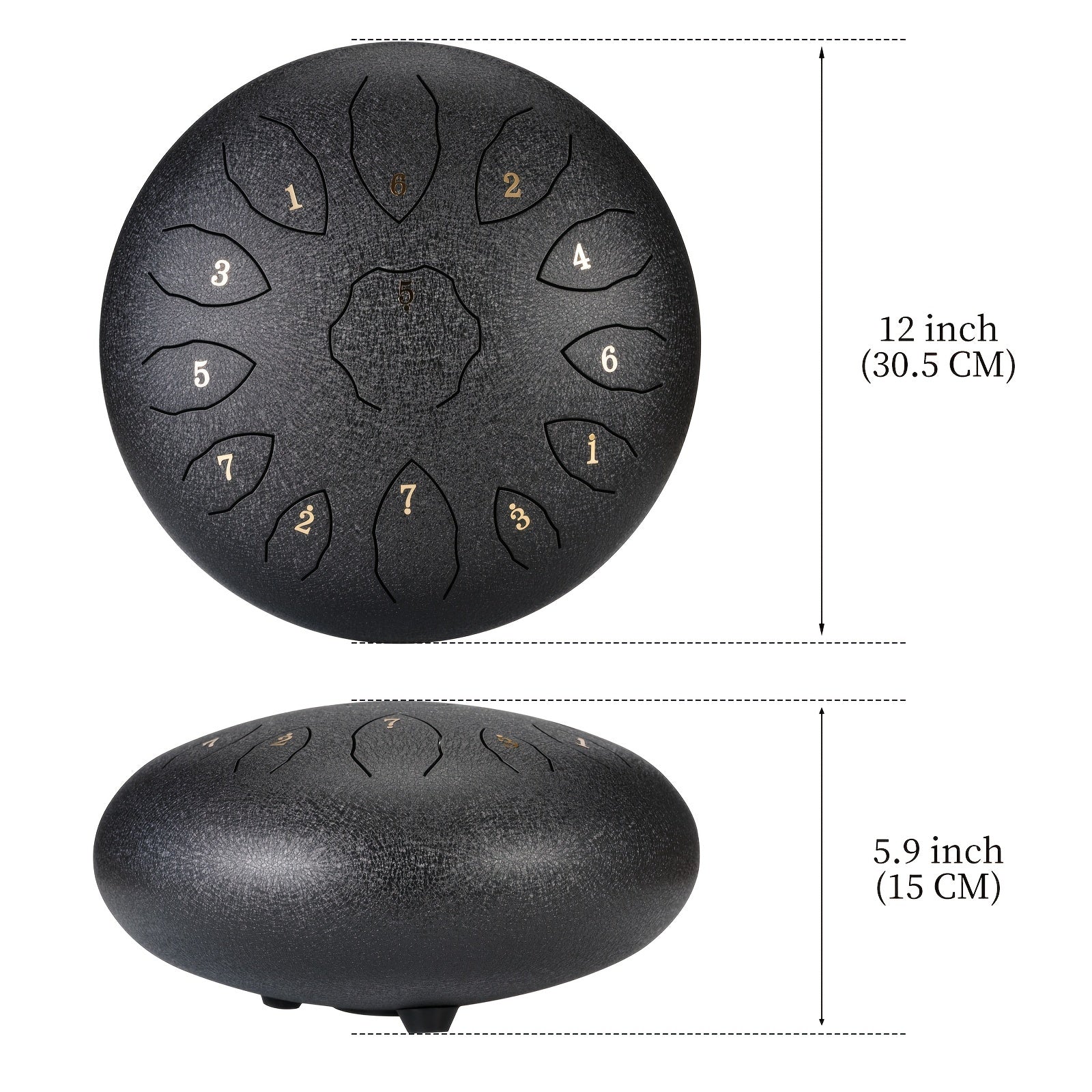 Steel Tongue Drum 13 Note C Key Hanplate Percussion Instrument with Drum Mallets