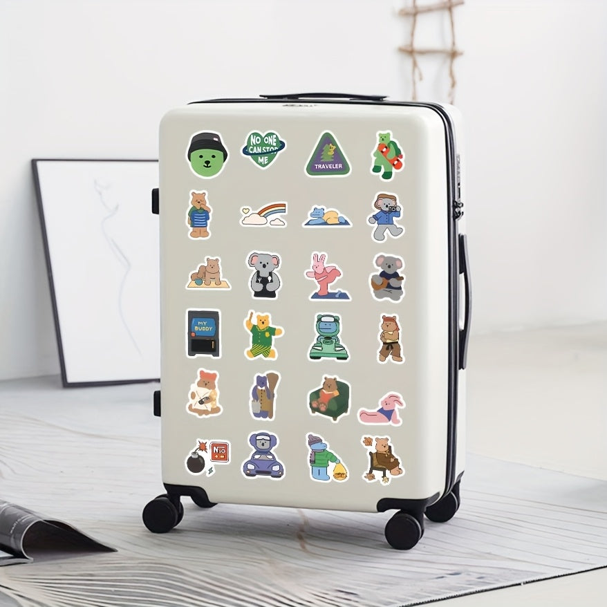 100pcs Bear Cartoon Stickers for Diaries Laptops Water Bottles