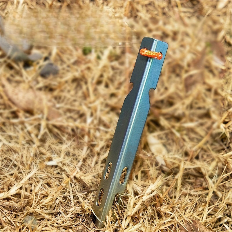 Titanium Alloy V Tent Pegs Windproof Camping Nails