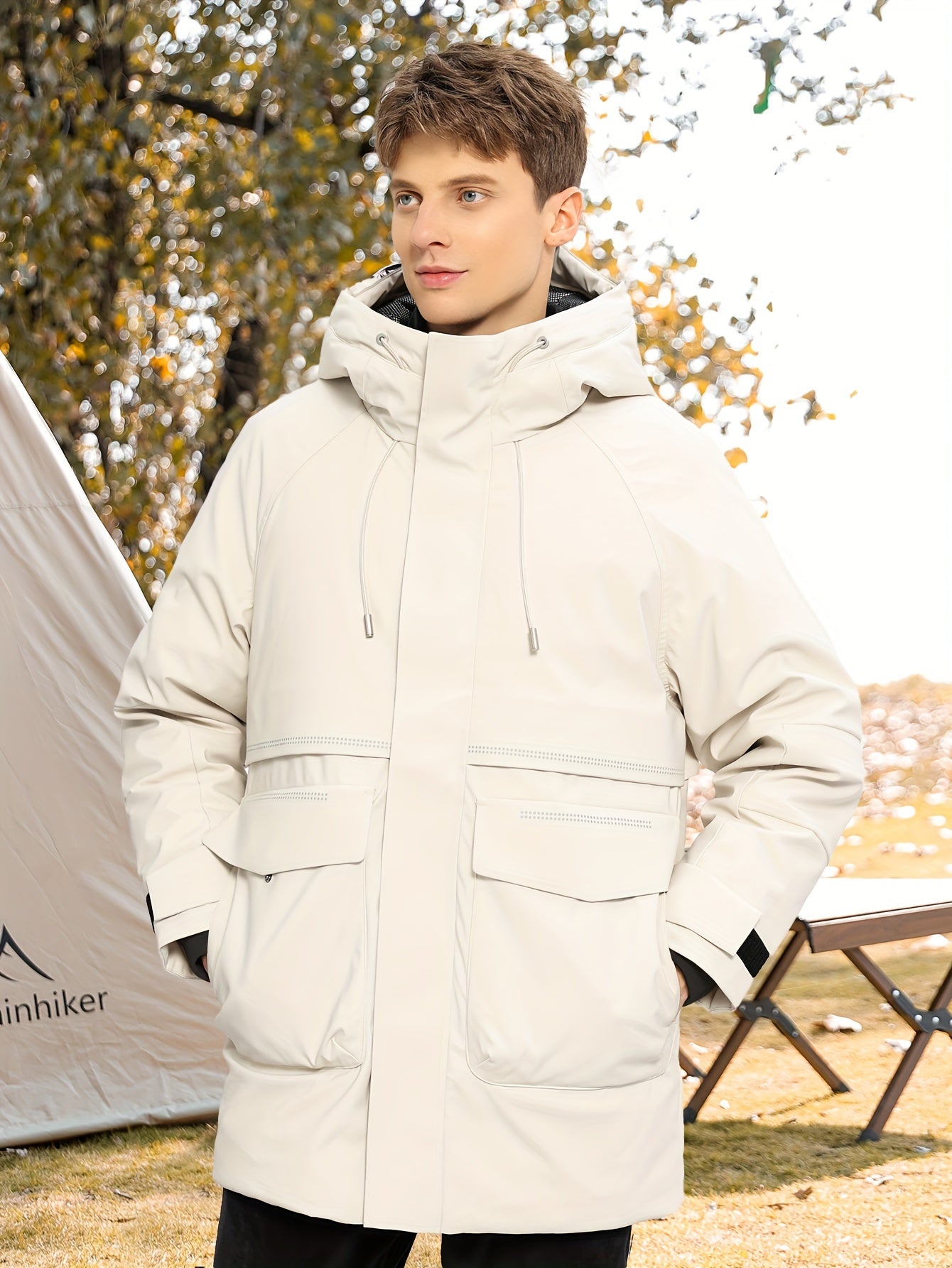 Men's Outdoor Warm Thermal Hooded Jacket for Autumn & Winter