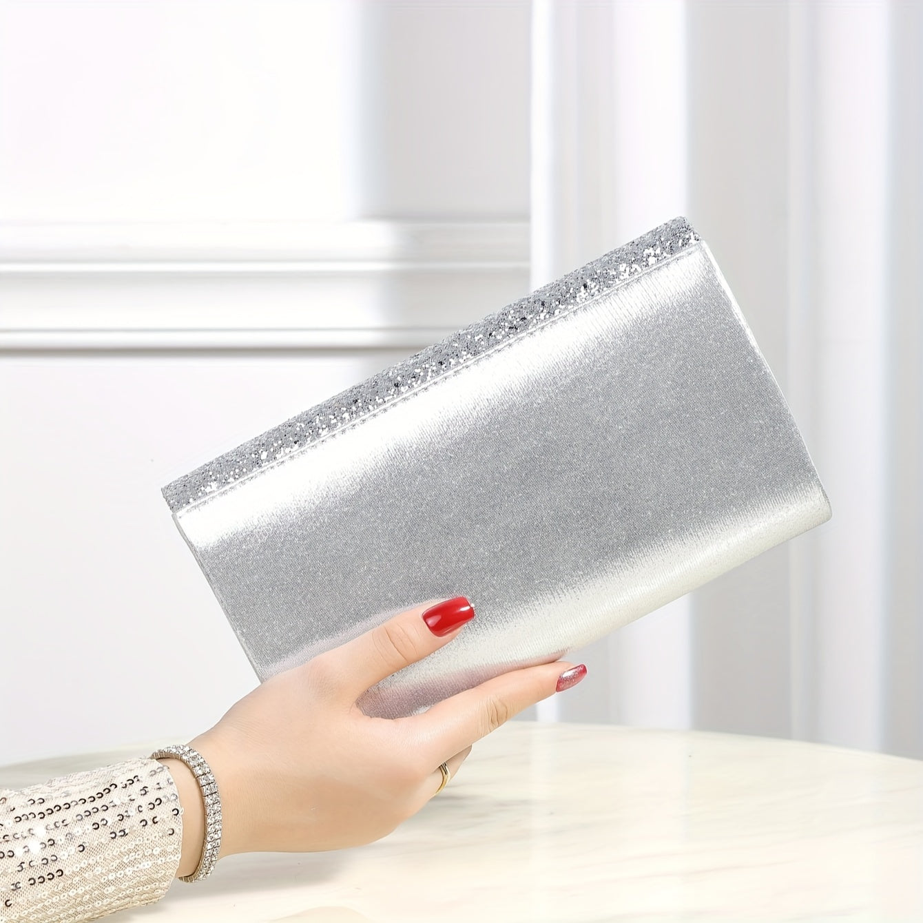 Sparkling Evening Clutch Purse Elegant Handbag for Weddings and Parties