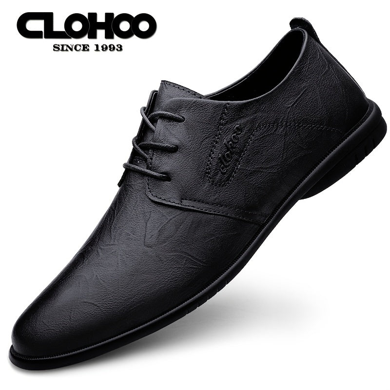 CLOHOO Men's Leather Dress Shoes