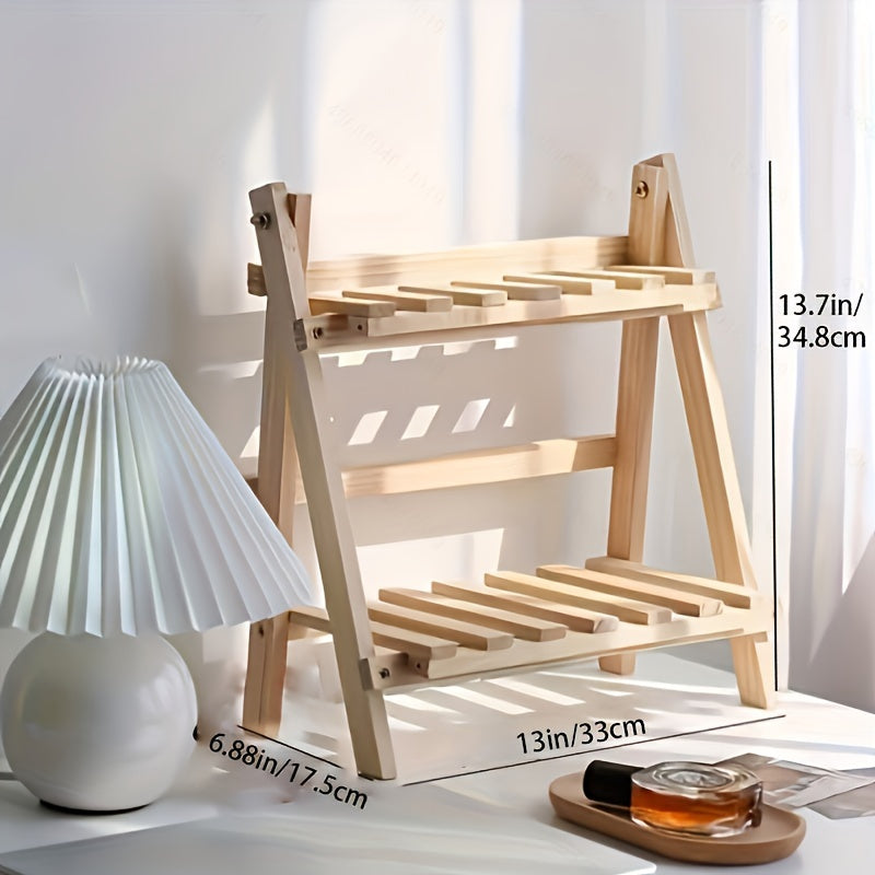 Desktop Organizer Shelves Trapezoidal Desk Display Rack