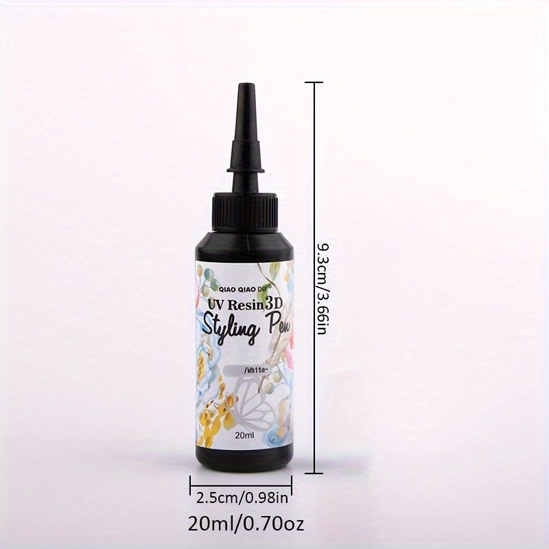 20ml 3D Gel Pen with Metal Tip and Flower Stencils for Crafting