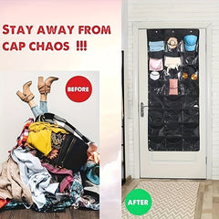 Baseball Hat Rack 24 Pockets Over The Door Organizer