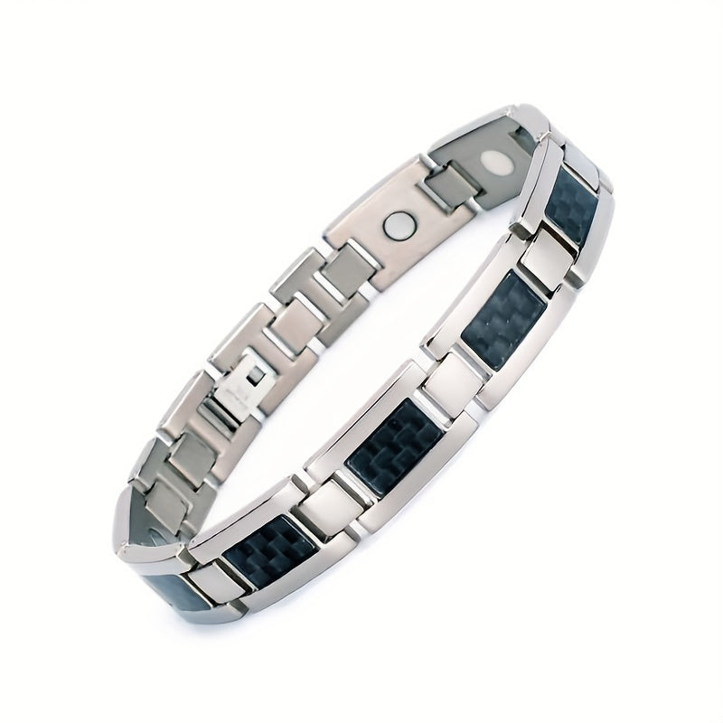 Magnetic Therapy Carbon Fiber Bracelet Stainless Steel Jewelry