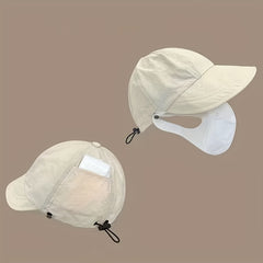 Hangable Mask Quick Drying Peaked Cap