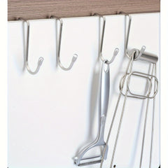 304 Stainless Steel Double S Hook Holder Hanger Metal Heavy Duty Punching Door B