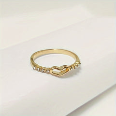 Hot Love Hollow Ring Heart Jewelry Men Women Finger Ring