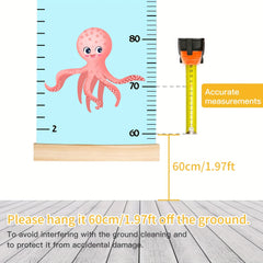 Sea World Canvas Growth Chart Kids Room Wall Decor