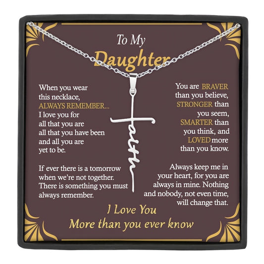 Girls Faith Pendant Necklace For Daughter Jewelry
