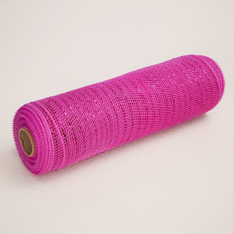 9m Golden Silk Mesh Yarn Roll for Garland Making Christmas Wedding Party
