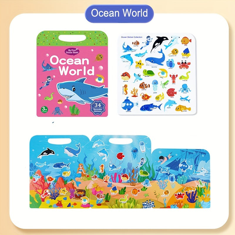 Reusable Sticker Books Educational Toys