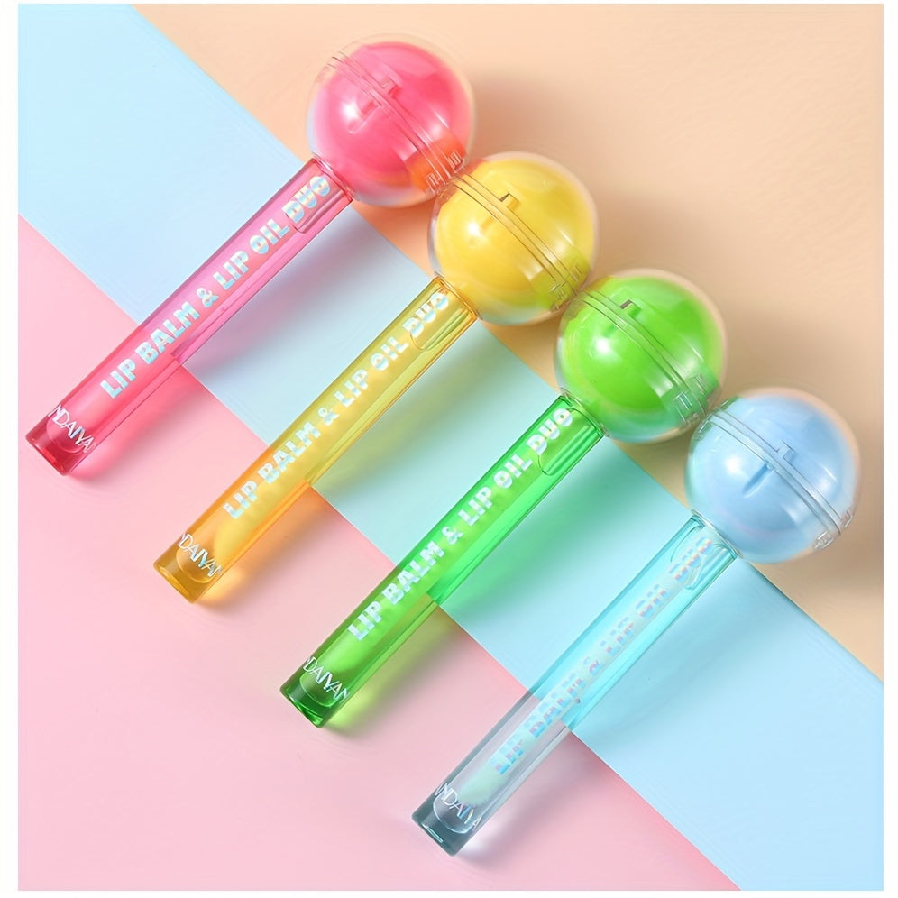 1 Pcs Lollipop Lip Balm & Lip Lip Balm & Lip Duo 2 IN 1