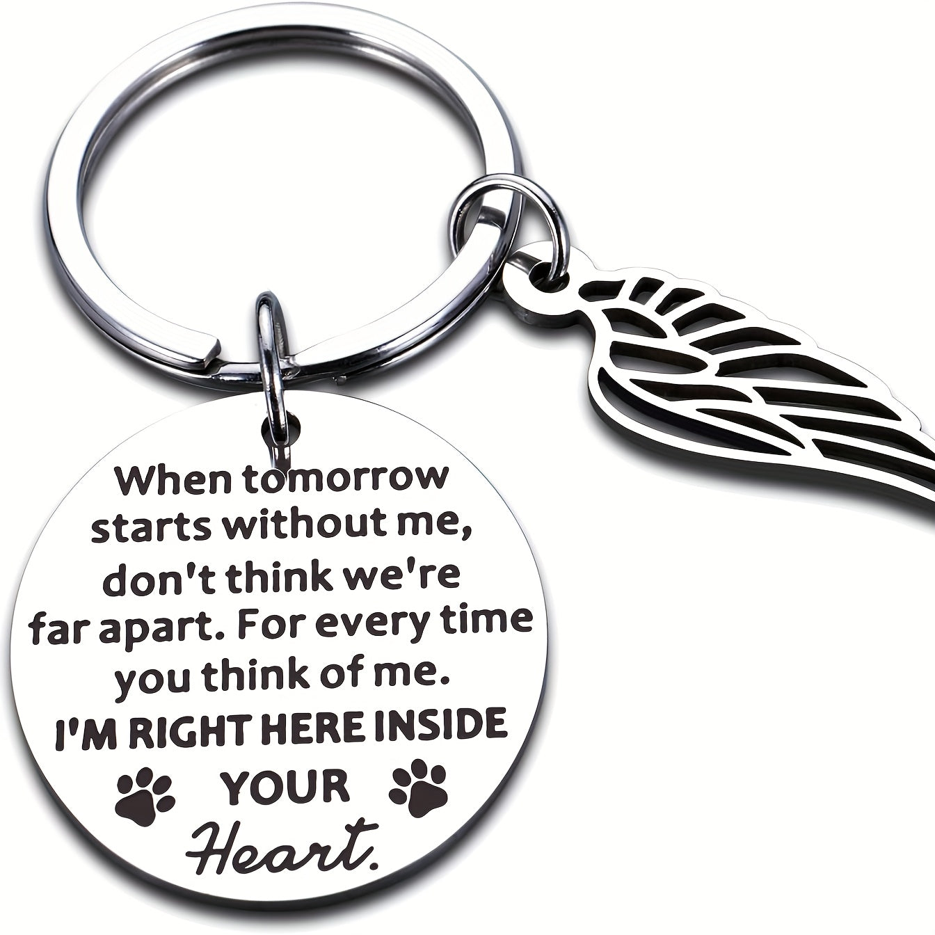 Dog Memorial Keychain Remembrance Gift Bereavement Pet Loss Puppy Sympathy