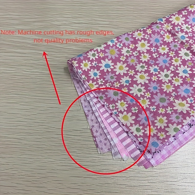 20pcs Quilting Fabric Squares Floral & Animal Patterns DIY Sewing Craft