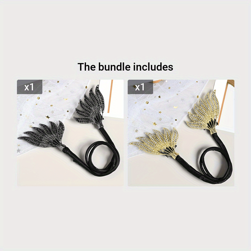 Glitter Wings Headband Elastic Bun Maker Girls Princess Style Hair