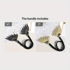Glitter Wings Headband Elastic Bun Maker Girls Princess Style Hair