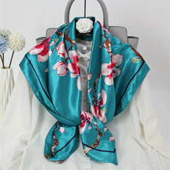 Vintage Silk Scarf Square Neckerchief Women Casual Shawl