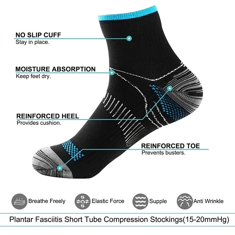 Men's Comp. Socks Breathable Comfortable Sweat Absorbing Sport Socks