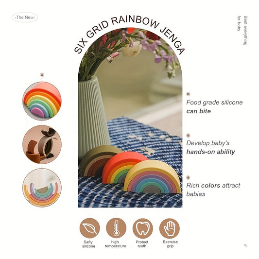 Montessori Rainbow Building Blocks - Creative Folding Toy for Kids