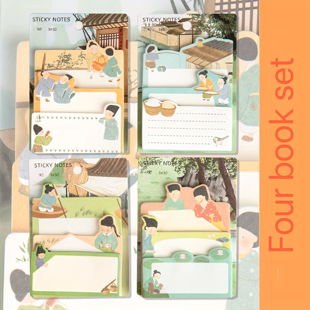 Cartoon Manga Stickers 90 Sheets in 3 Sizes - Office, Learning, Students, Prizes