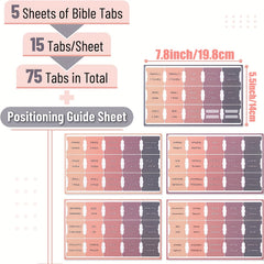Bible Tabs Sticky Index Tabs 75 Tabs Sunset Shades Vintage Laminated Bible Tabs