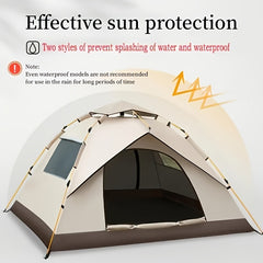 Quick Opening Waterproof Sunscreen Camping Tent