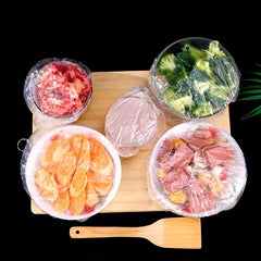 100pcs Reusable Silicone Food Wrap Storage Covers Elastic Seal