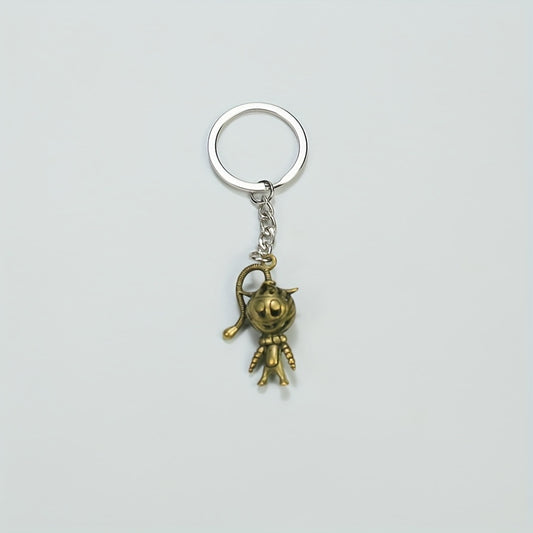 Retro 3D Hollow Robot Key Chain Bag Pendant Christmas Gift